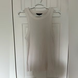 BANANA REPUBLIC WHITE RIBBED TANK TOP WOMENS US MEDIUM
